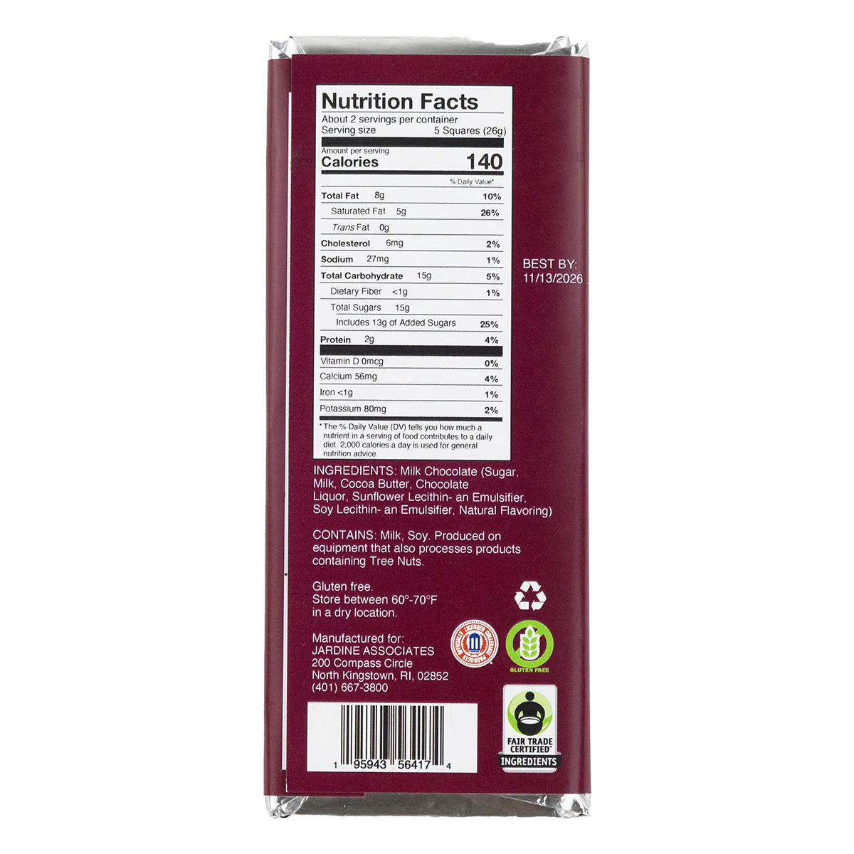 Texas A&M Milk Chocolate Bar 1.75oz - Image 2