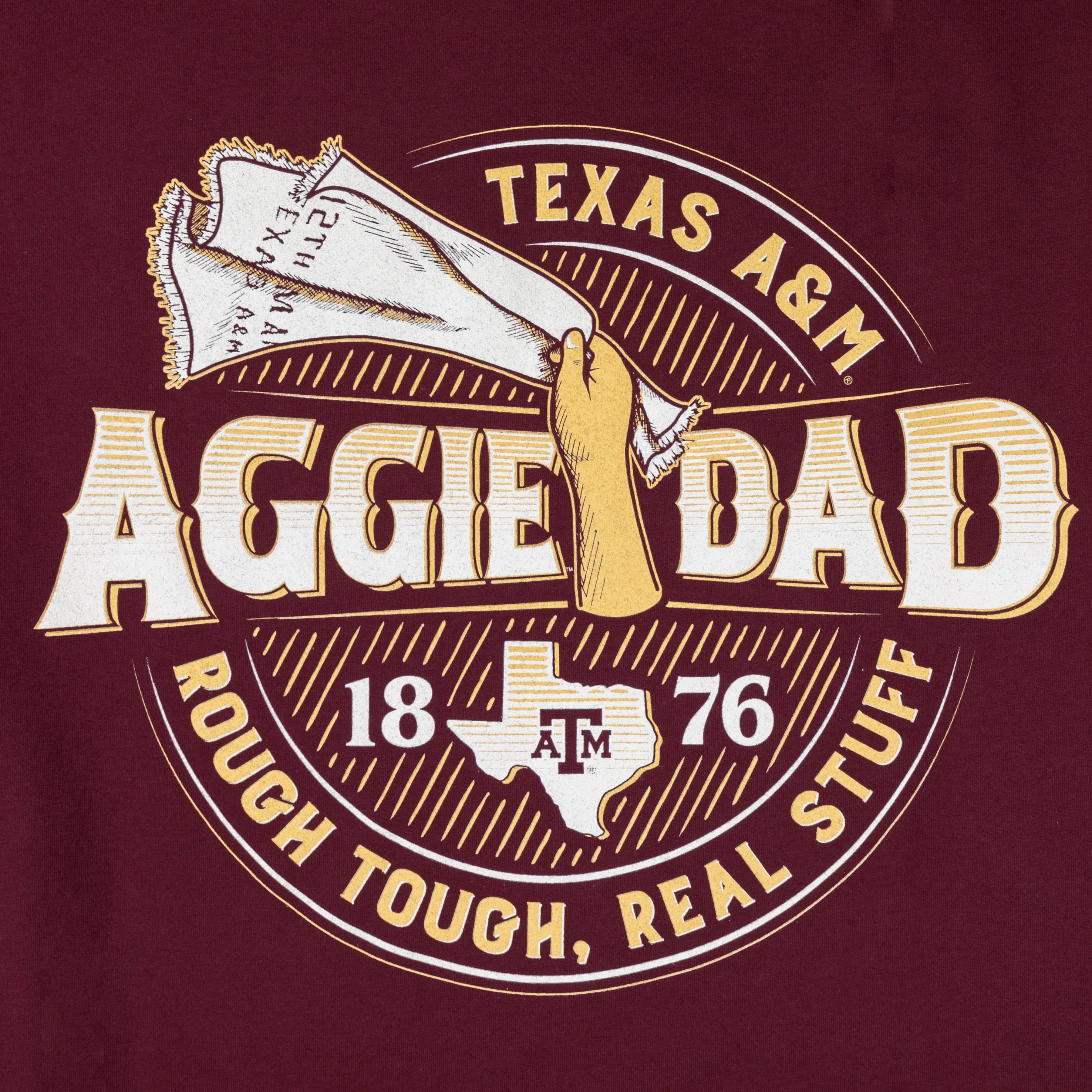 Texas A&M 12th Man Towel Aggie Dad T-Shirt - Image 3