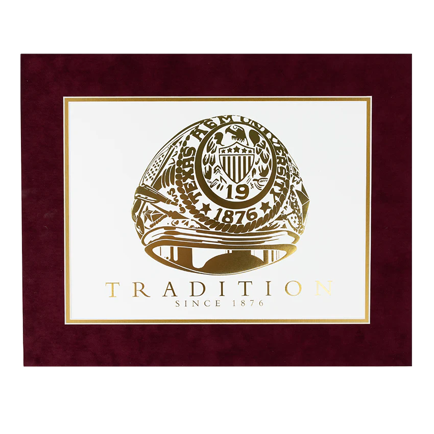Tradition Since 1876 White Ring Print 12x18in