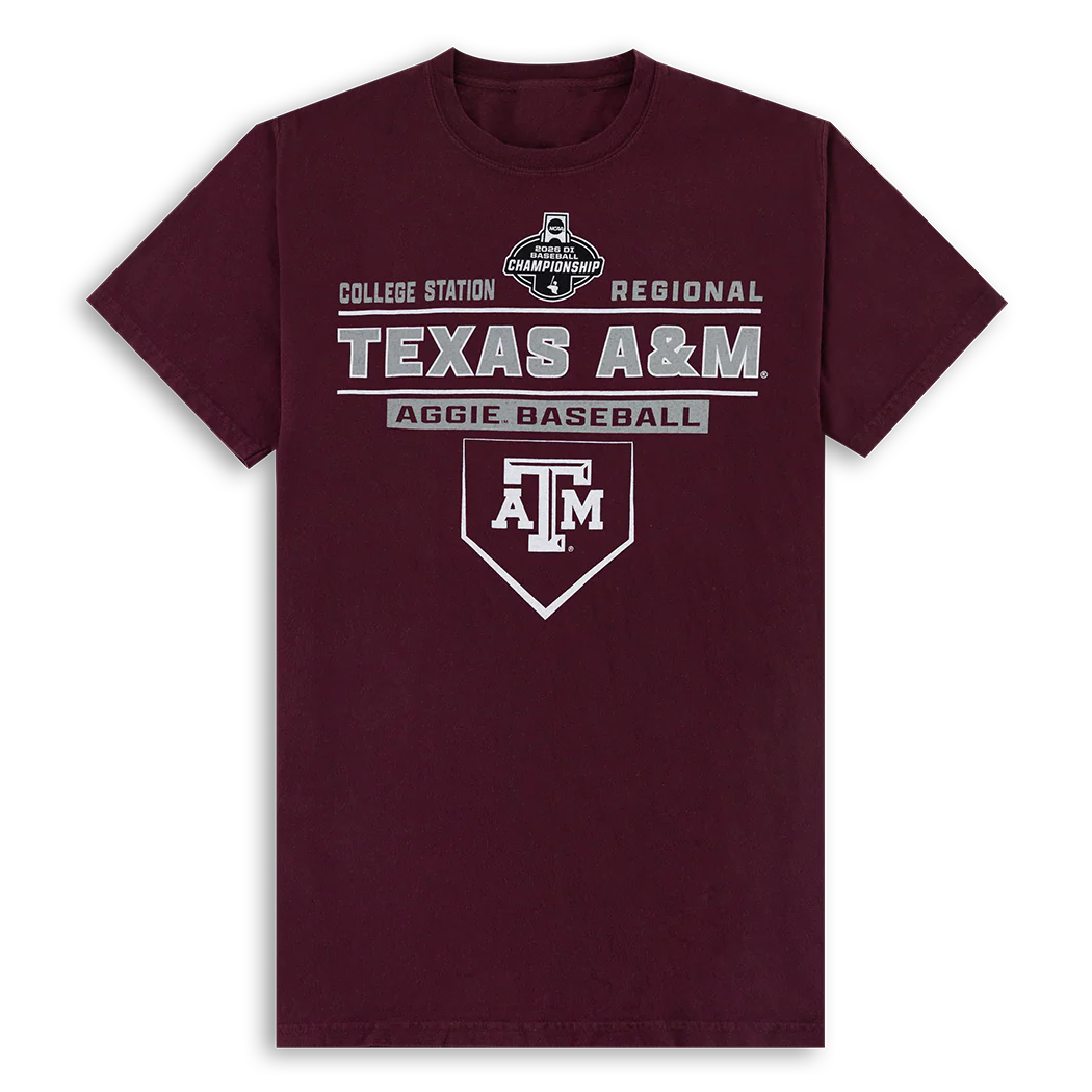 2026 Texas A&M Baseball Regionals T-Shirt - Maroon