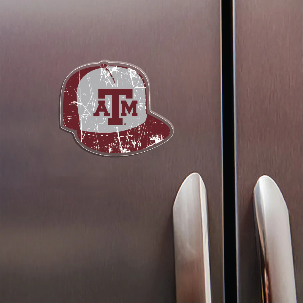 Texas A&M Acrylic Baseball Hat Magnet - Image 2