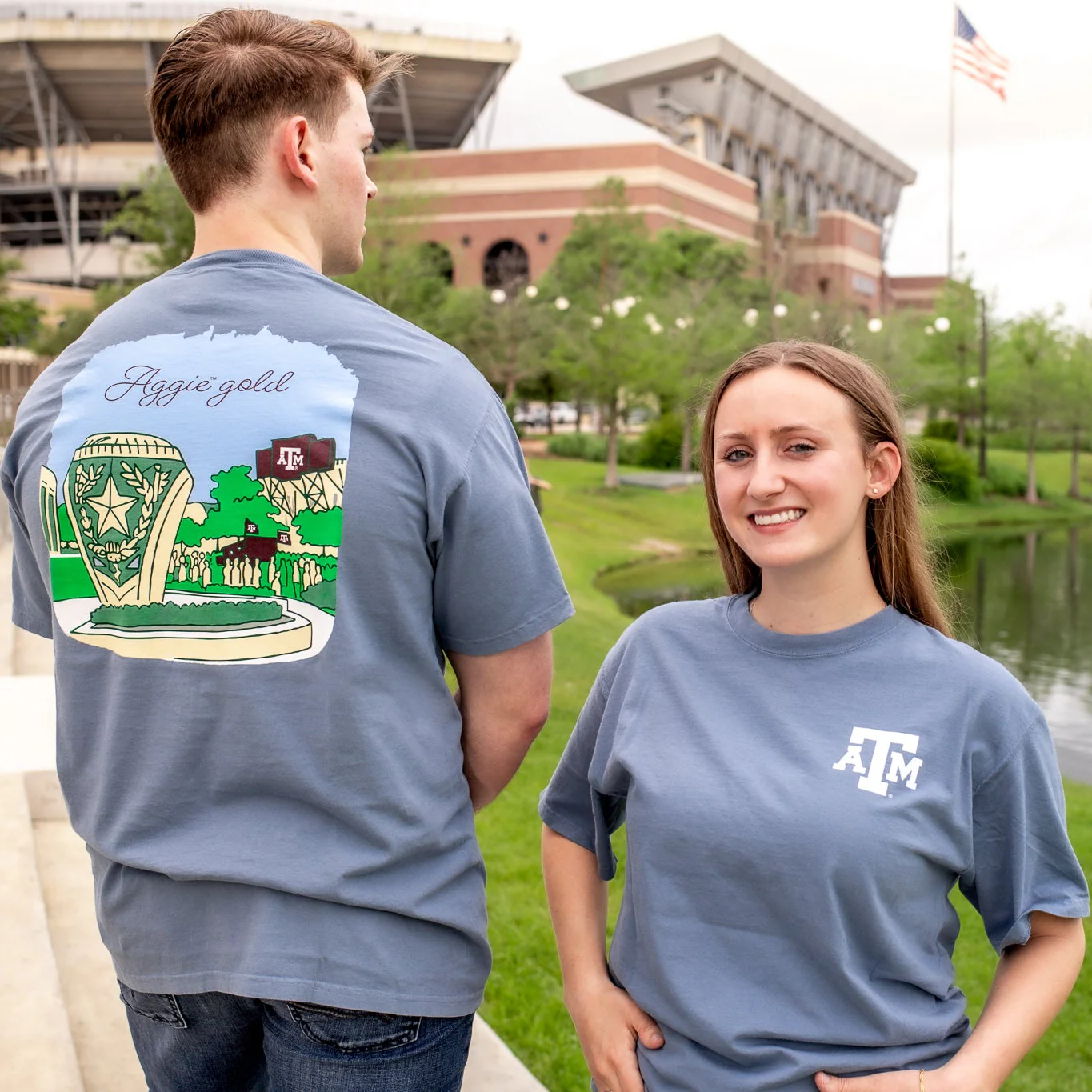 Aggie Gold T-Shirt - Blue - Image 2