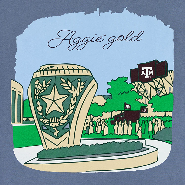 Aggie Gold T-Shirt - Blue - Image 4