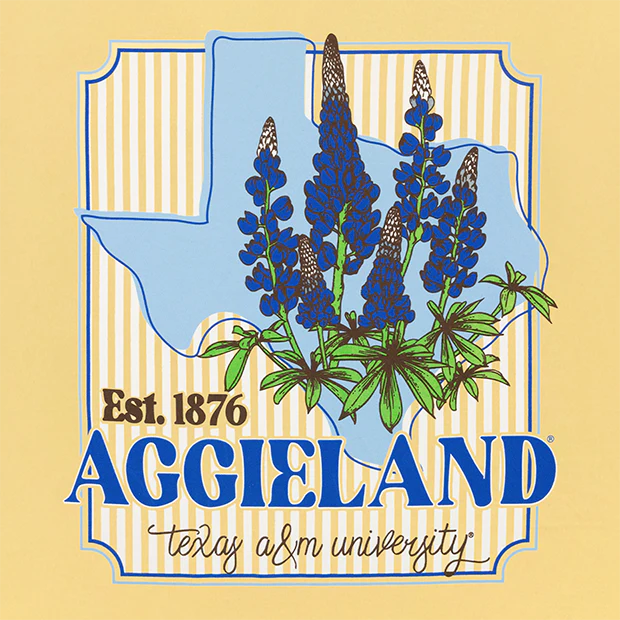 Aggieland Bluebonnets Yellow T-Shirt - Image 4