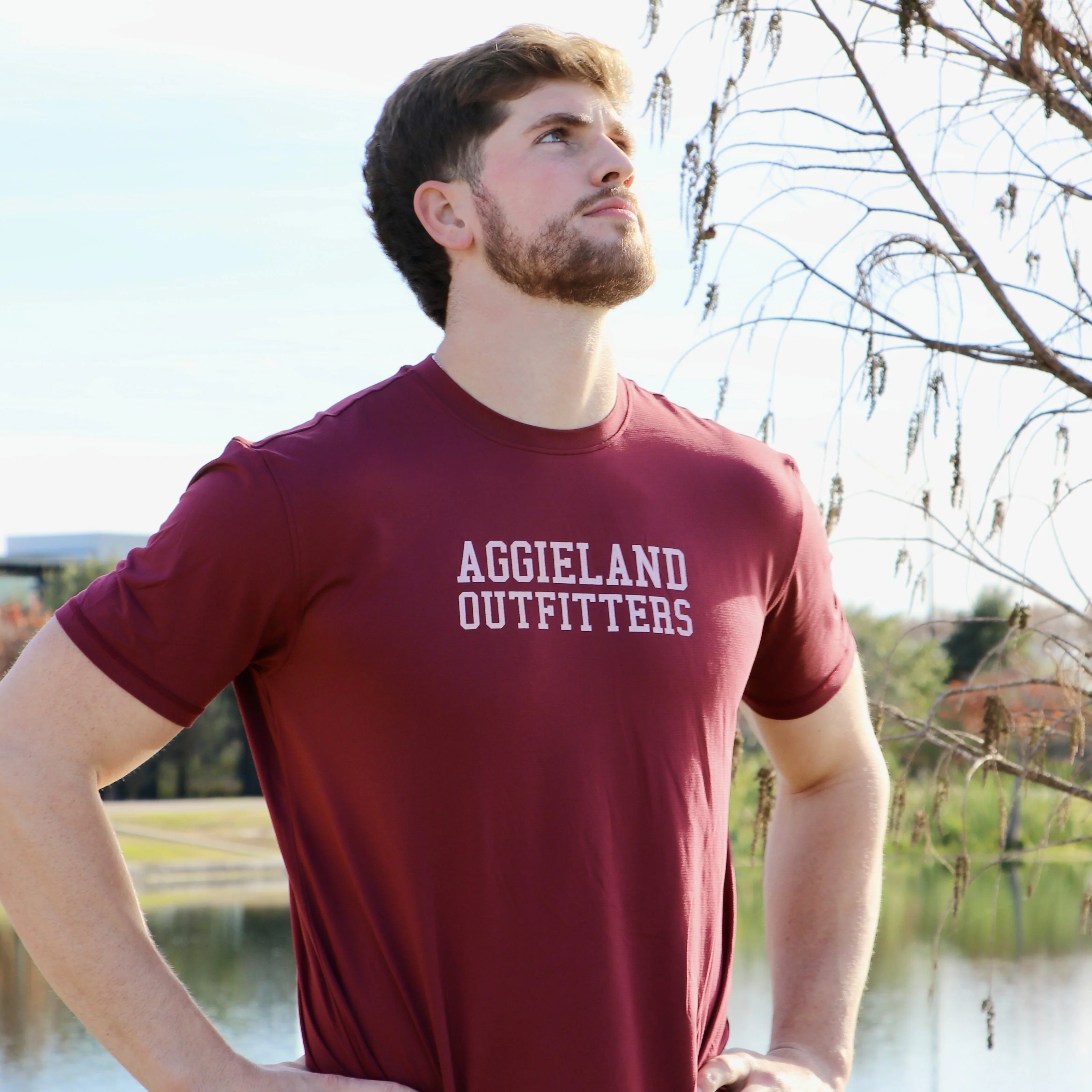 Aggieland Outfitters Maroon Outfitters Tech T-Shirt - Image 2