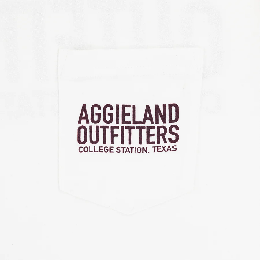 Aggieland Outfitters White Long Sleeve Pocket T-Shirt - Image 4