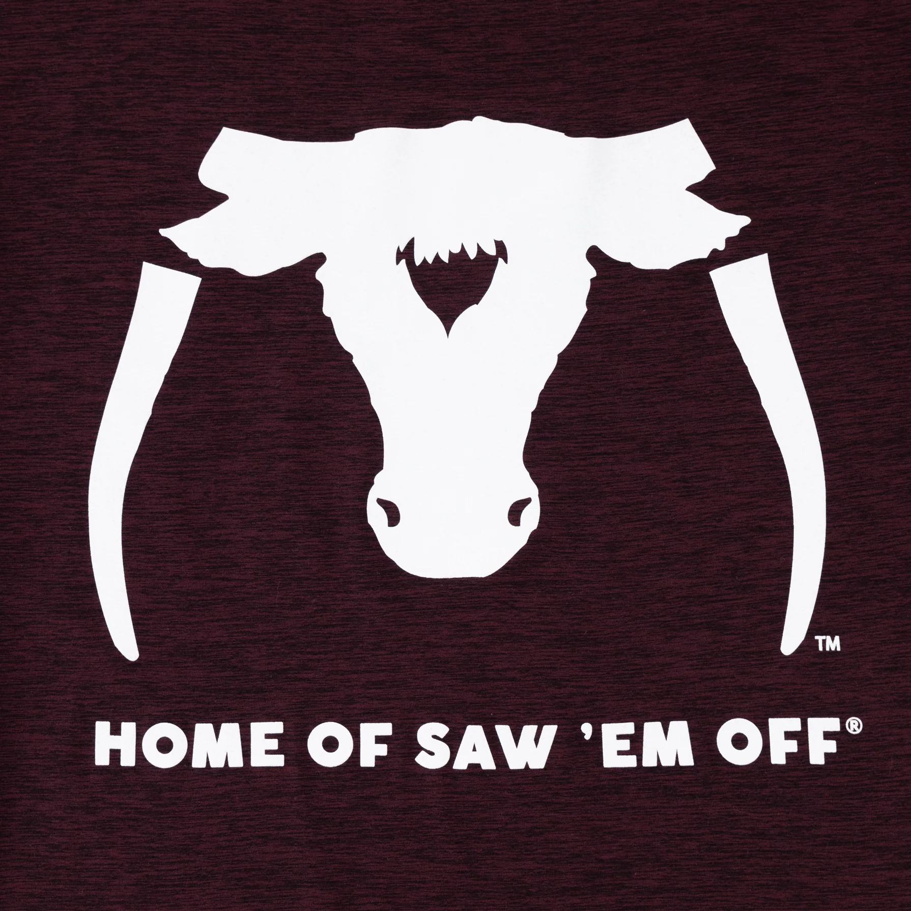 Aggieland Outfitters x Saw 'Em Off Maroon Performance T-Shirt - Image 2