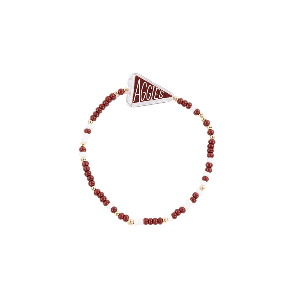 Aggies Beaded Blondes Flag Colored Bracelet