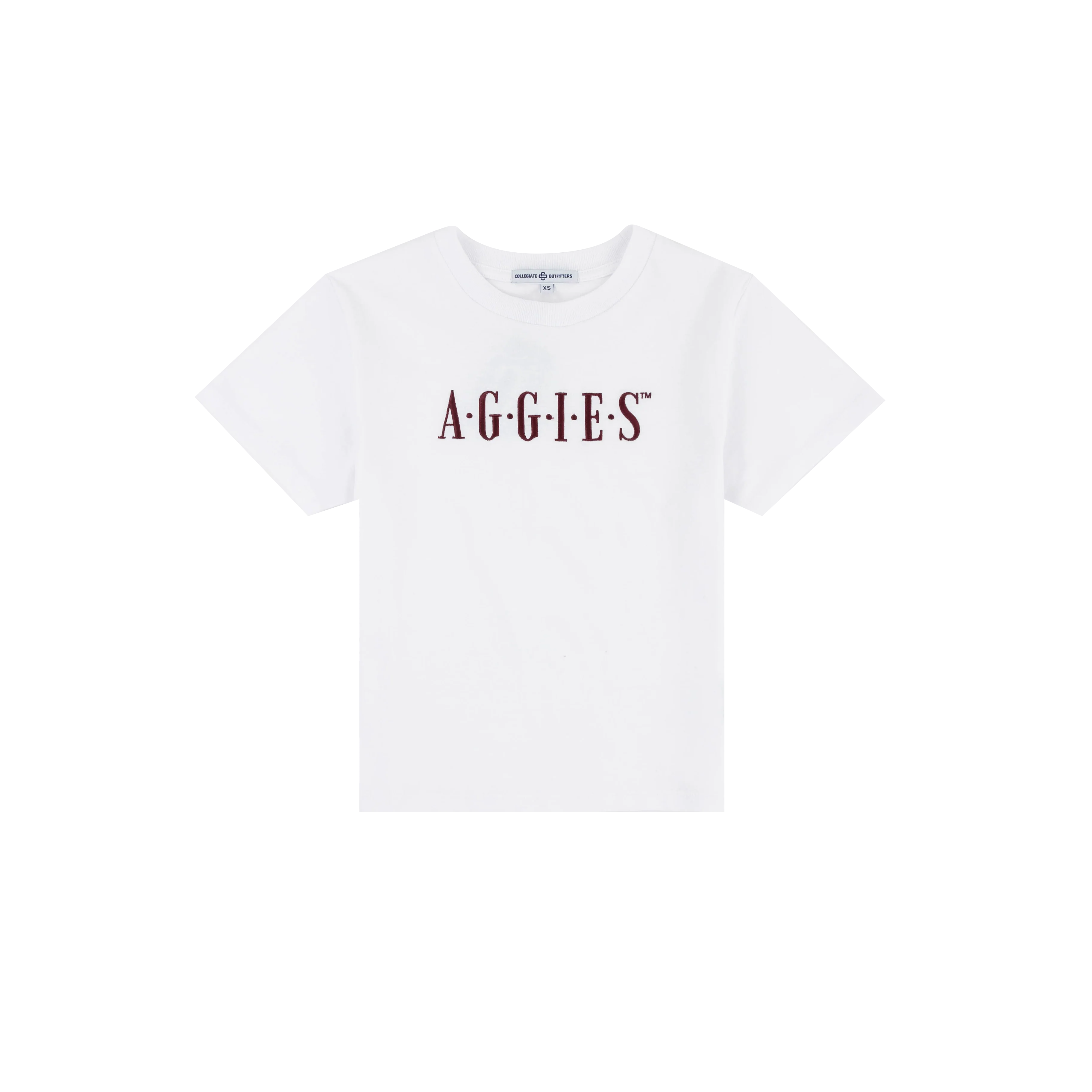 Aggies Collegiate Outfitters Baby Tee - White