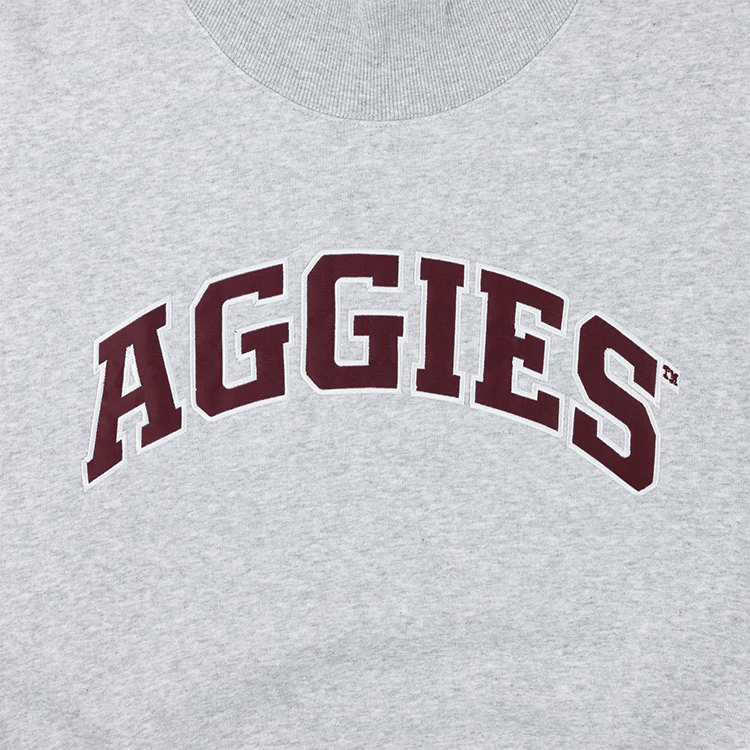 Aggies Collegiate Outfitters Gray Mock Neck Sweatshirt - Image 4