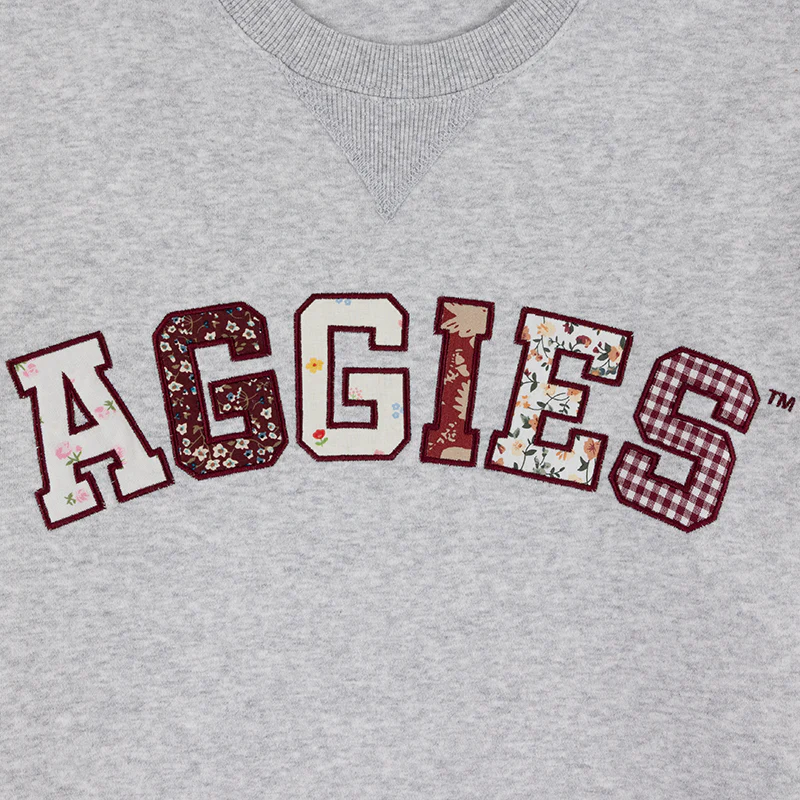 Aggies Collegiate Outfitters Patchwork Aggies Sweatshirt - Image 3