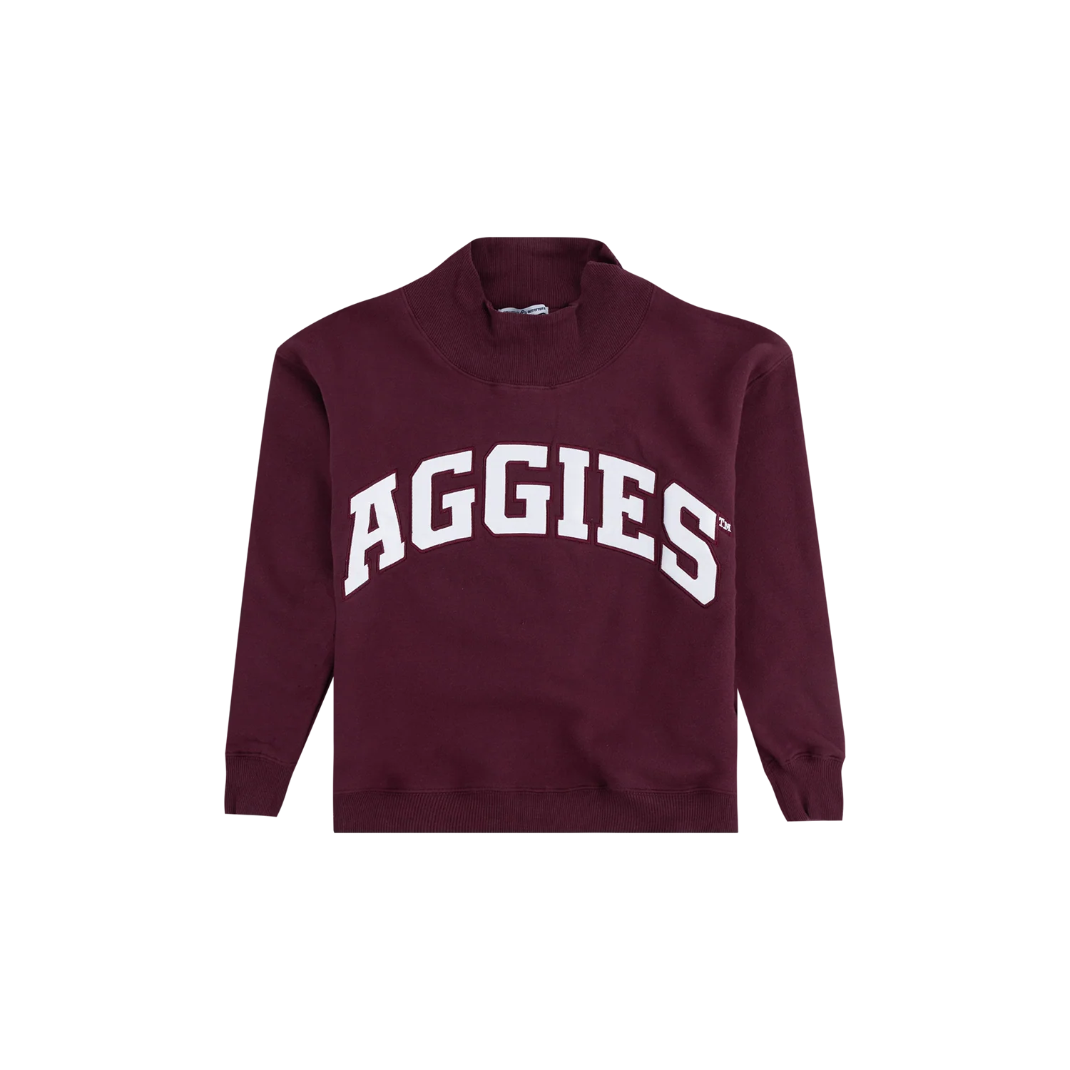 Aggies Collegiate Outfitters Youth Mock Neck Sweatshirt - Maroon