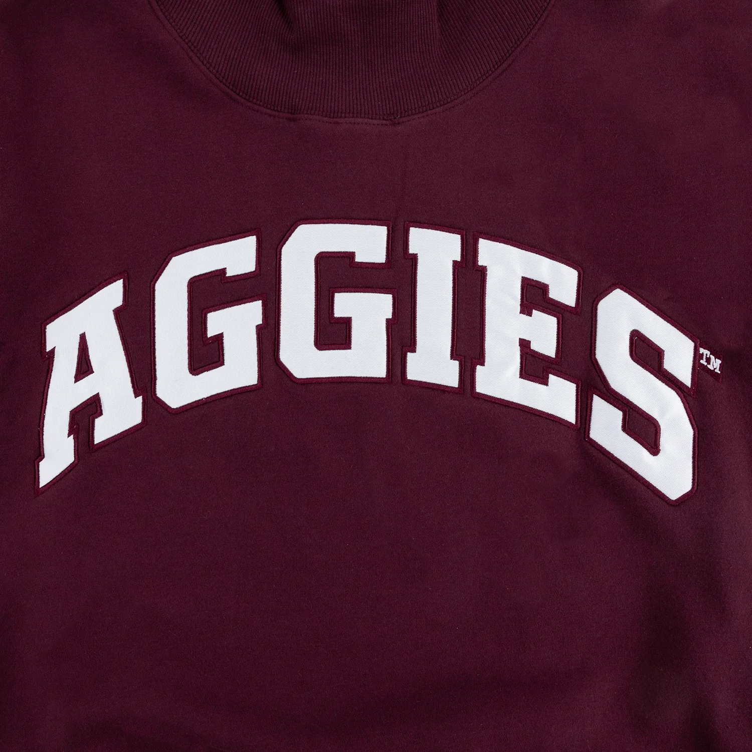Aggies Collegiate Outfitters Youth Mock Neck Sweatshirt - Maroon - Image 2
