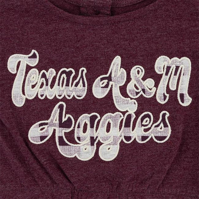 Aggies Colosseum Infant Maroon Top and Plaid Pants Set - Image 6