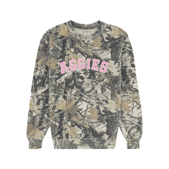 Pink Aggies Camo Crewneck