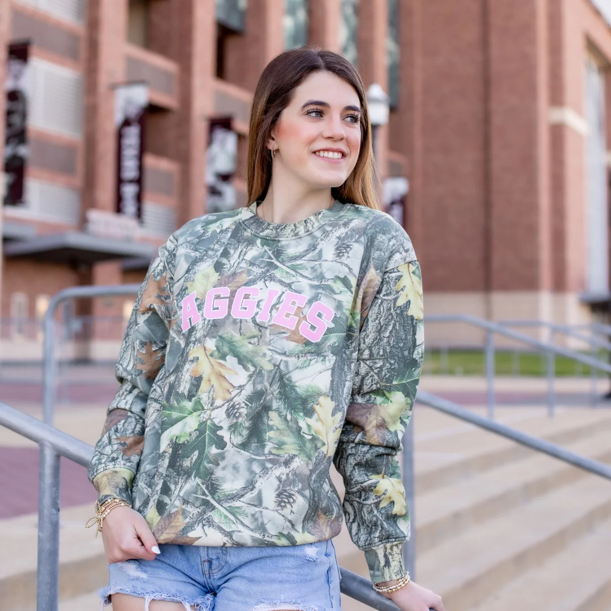 Pink Aggies Camo Crewneck - Image 2
