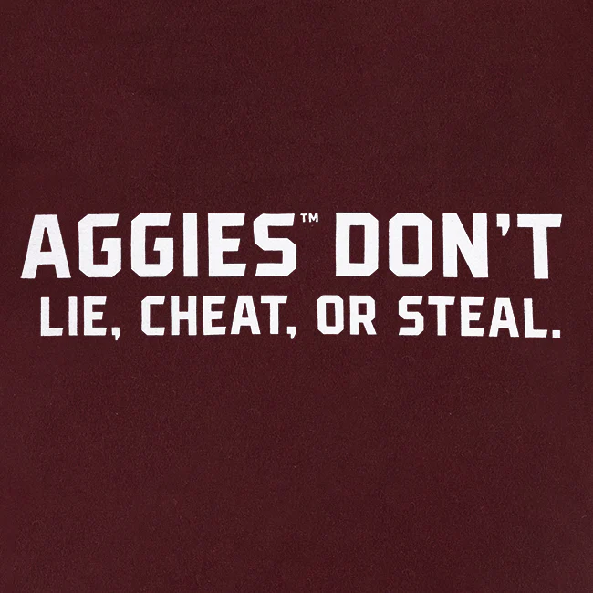 Aggies Don't Lie, Cheat, or Steal T-Shirt - Image 3