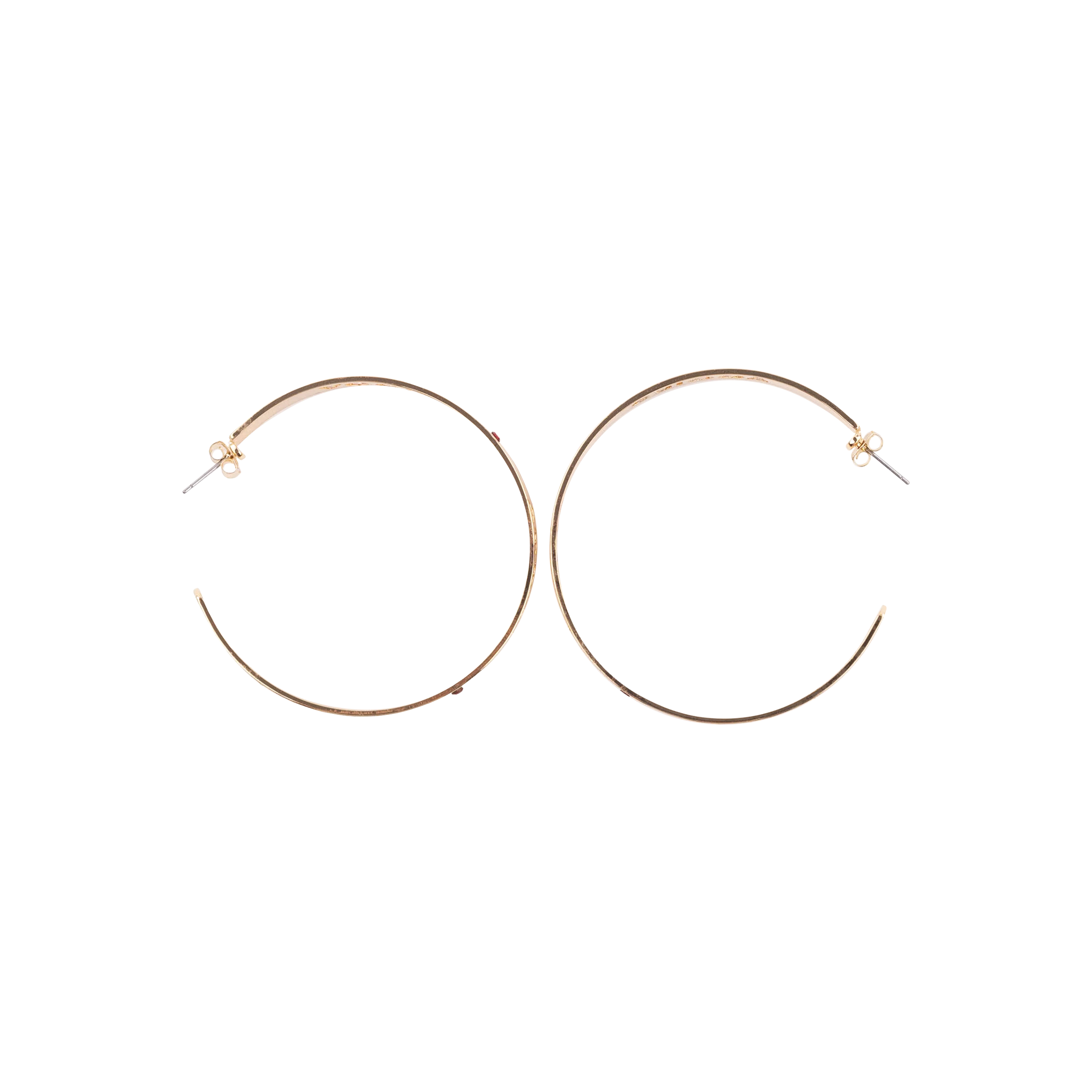 Aggies Emerson Street Gold Circular Hoop Earrings - Image 4