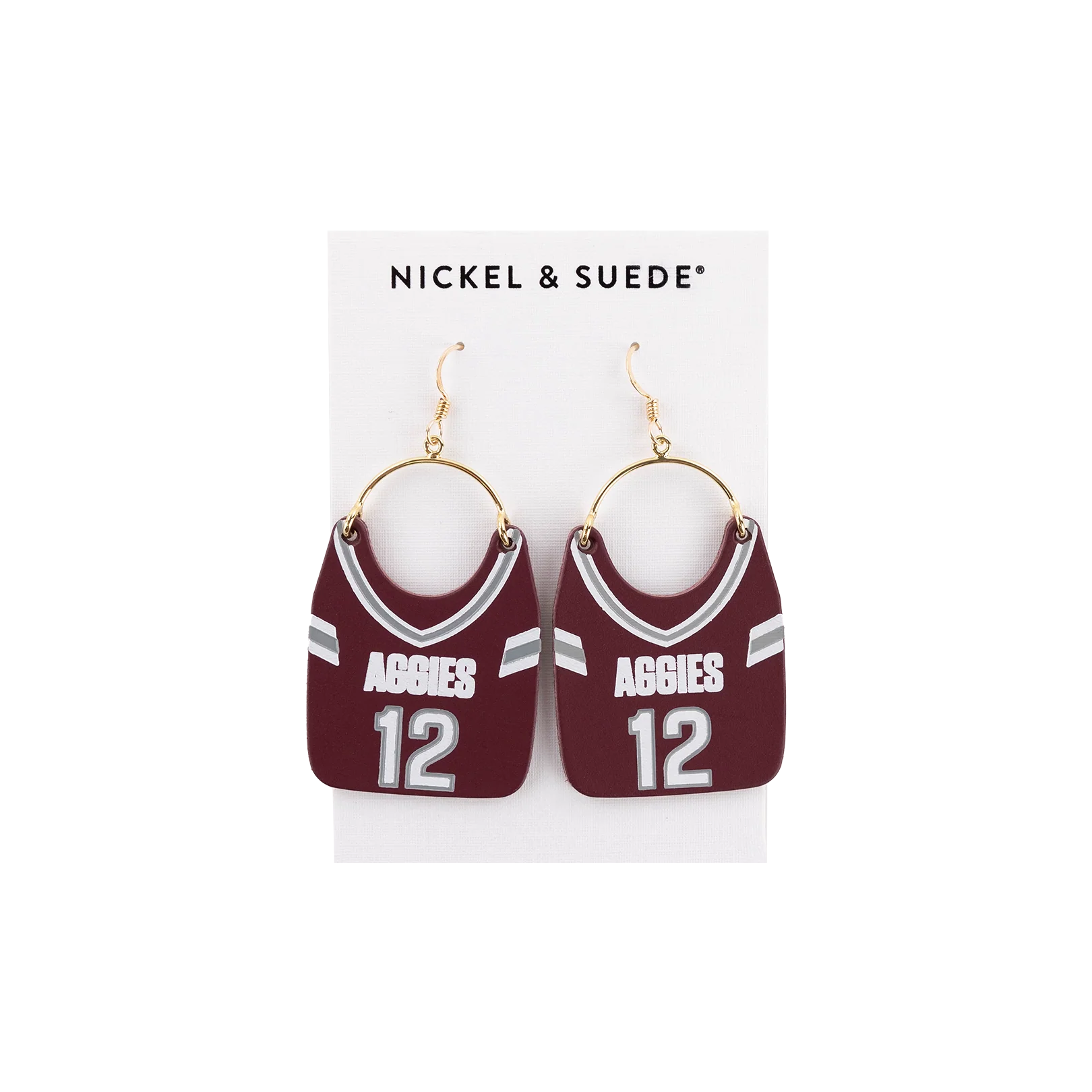 Aggies Football Jersey Charlies Earrings