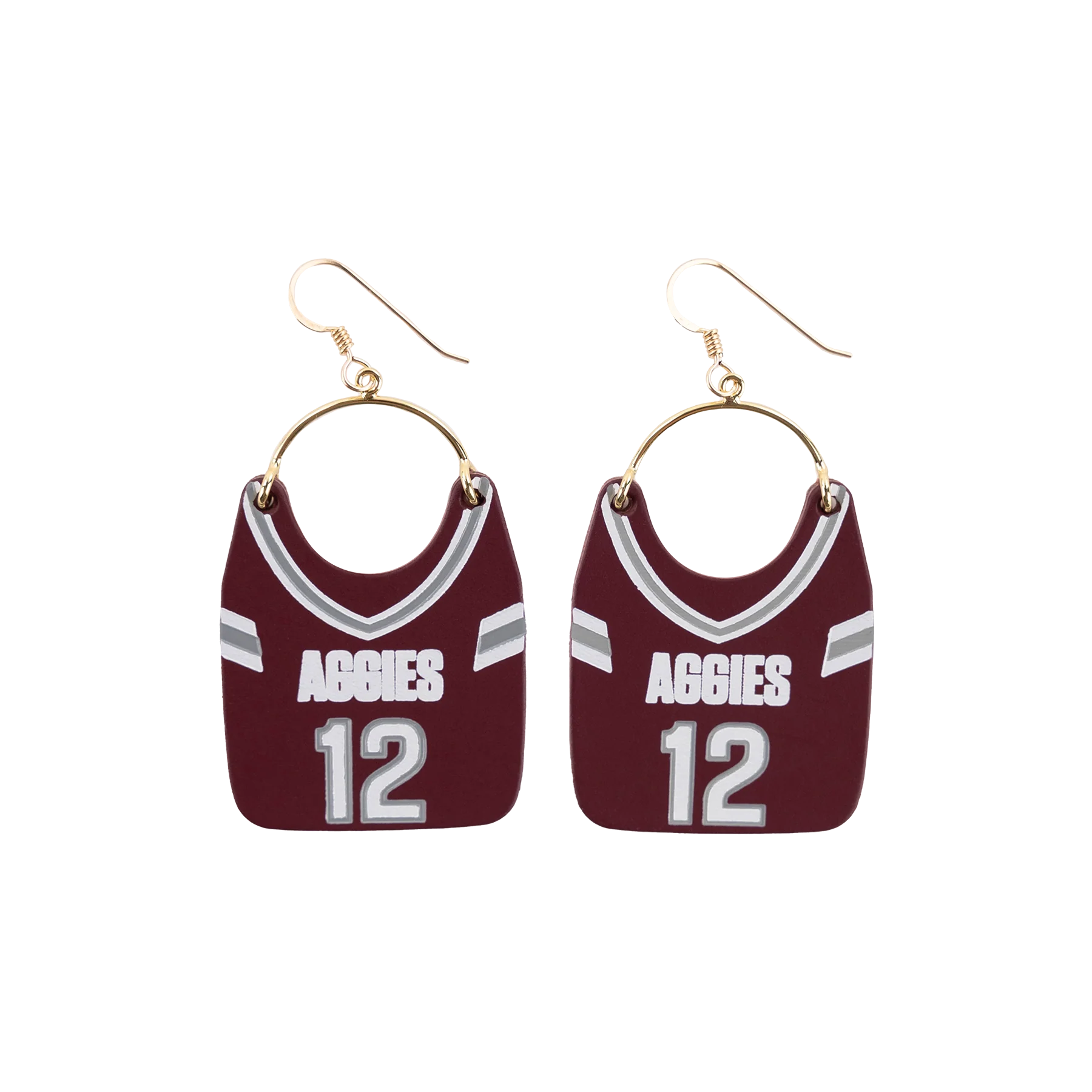 Aggies Football Jersey Charlies Earrings - Image 2