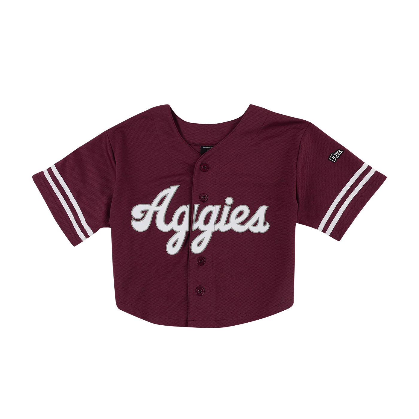 Aggies Hype & Vice Cropped Baseball Jersey