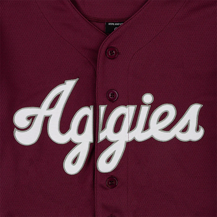 Aggies Hype & Vice Cropped Baseball Jersey - Image 3