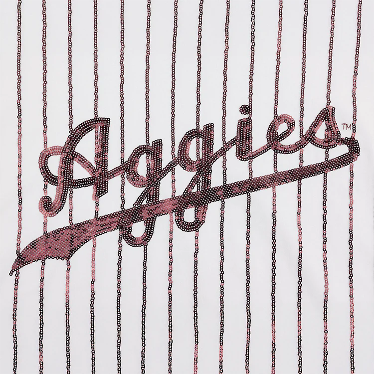 Aggies Stewart Simmons Shortstop Sequin T-Shirt Dress - Image 4