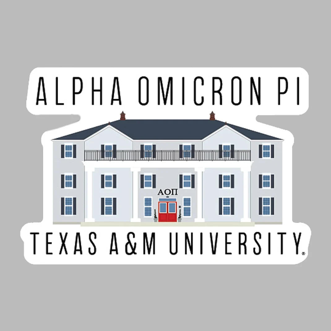 Alpha Omicron Pi Dizzler Sticker - Image 4