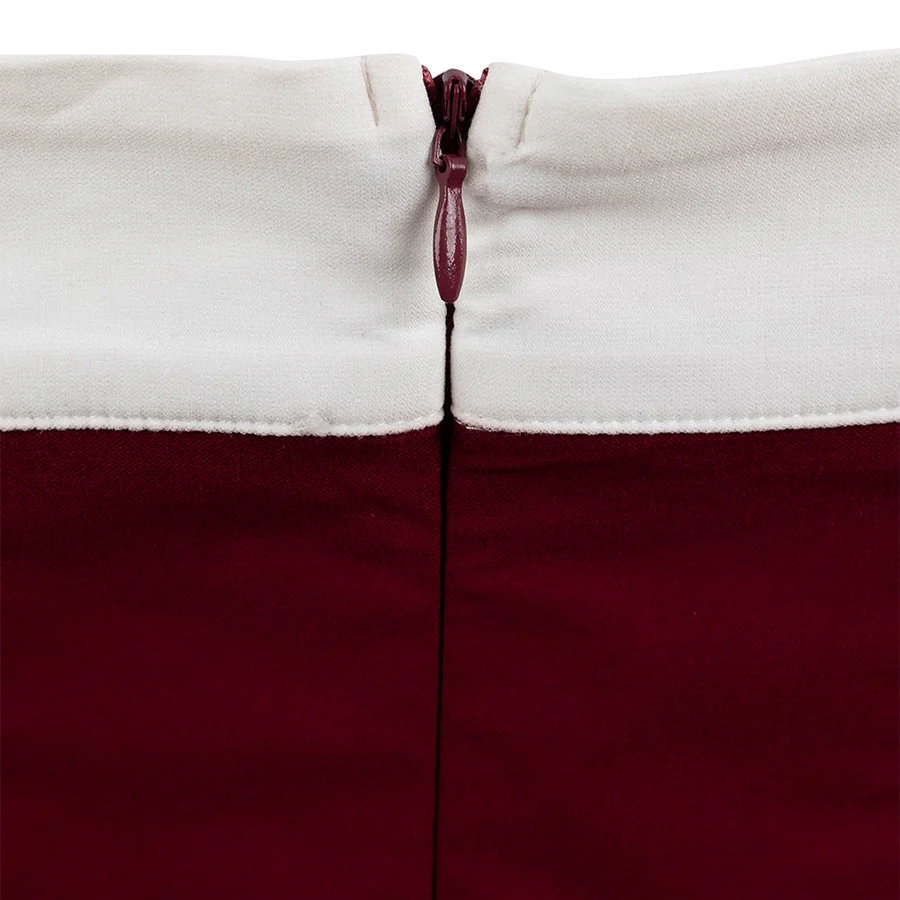 Baby Pink Halter Neck Tie Playsuit - Maroon - Image 5