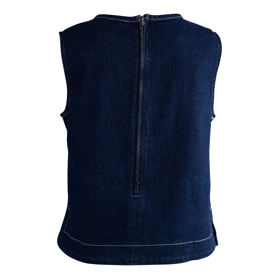Baby Pink Vintage Wash Top And Skort Set - Denim - Image 4