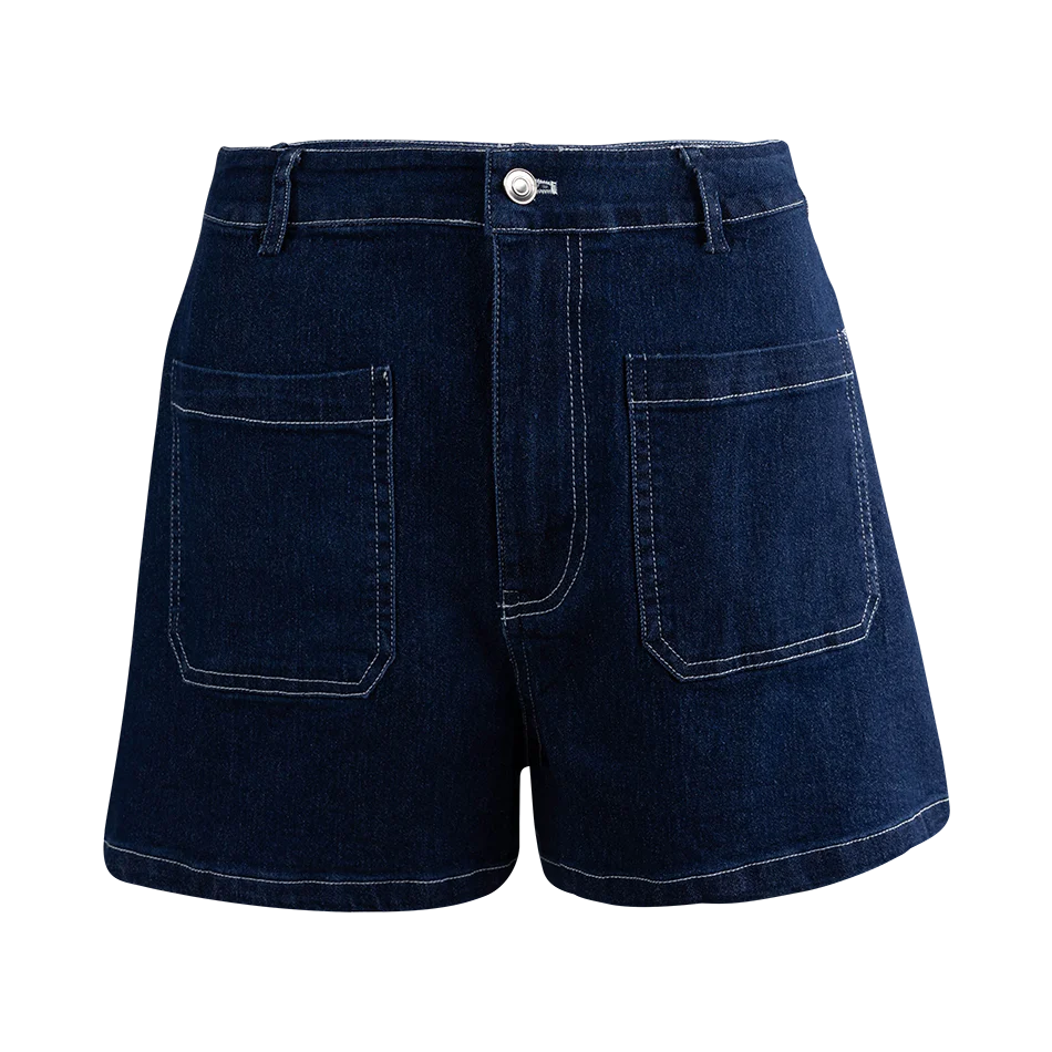 Baby Pink Vintage Wash Top And Skort Set - Denim - Image 5