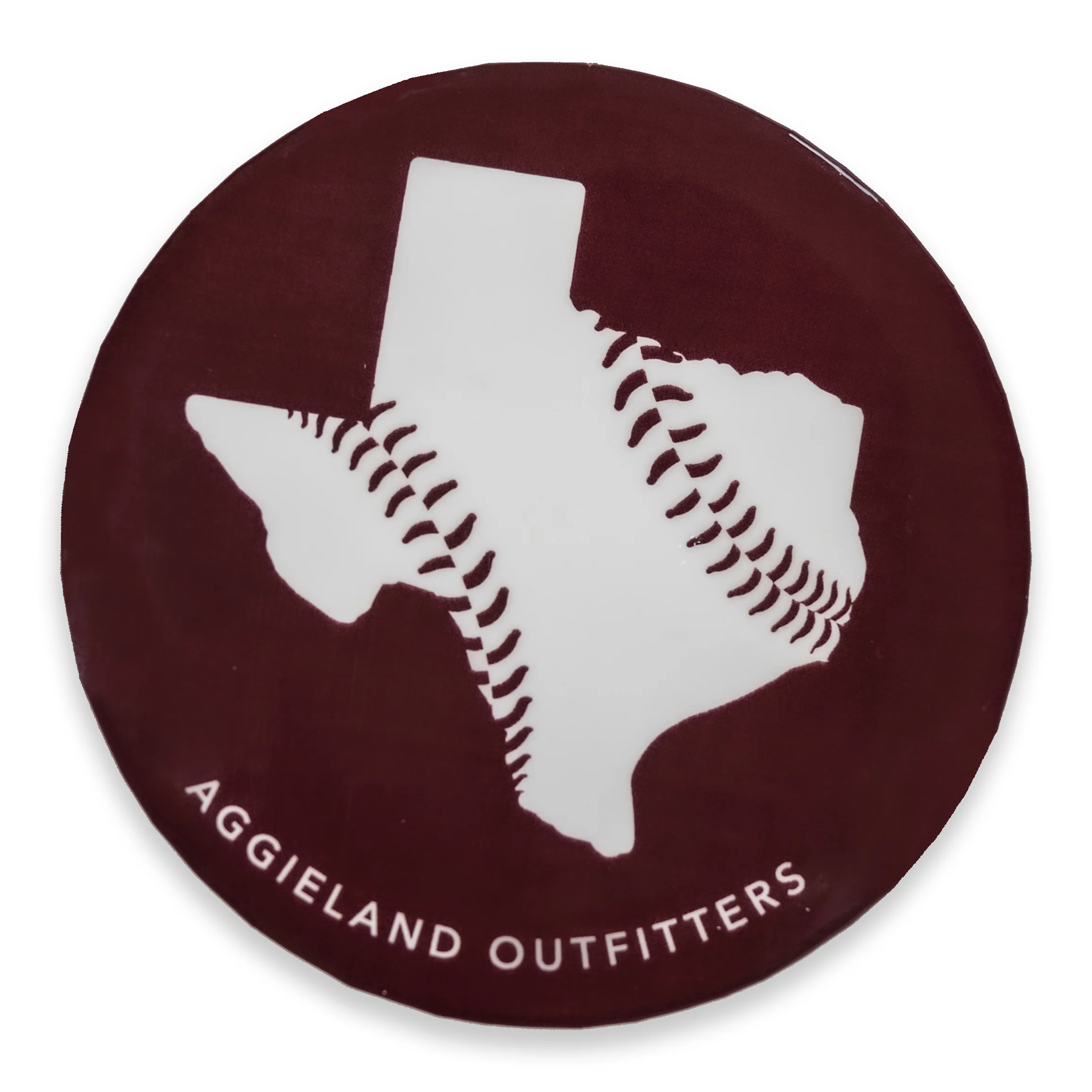 Texas Baseball Outline Button - Image 3