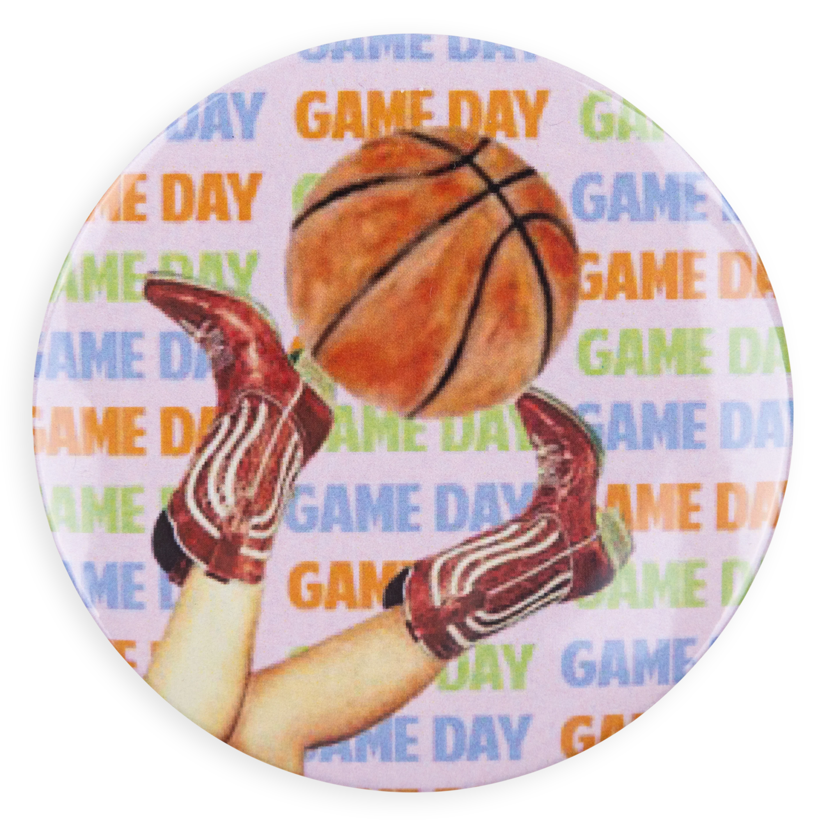 Game Day Basketball Boots Button