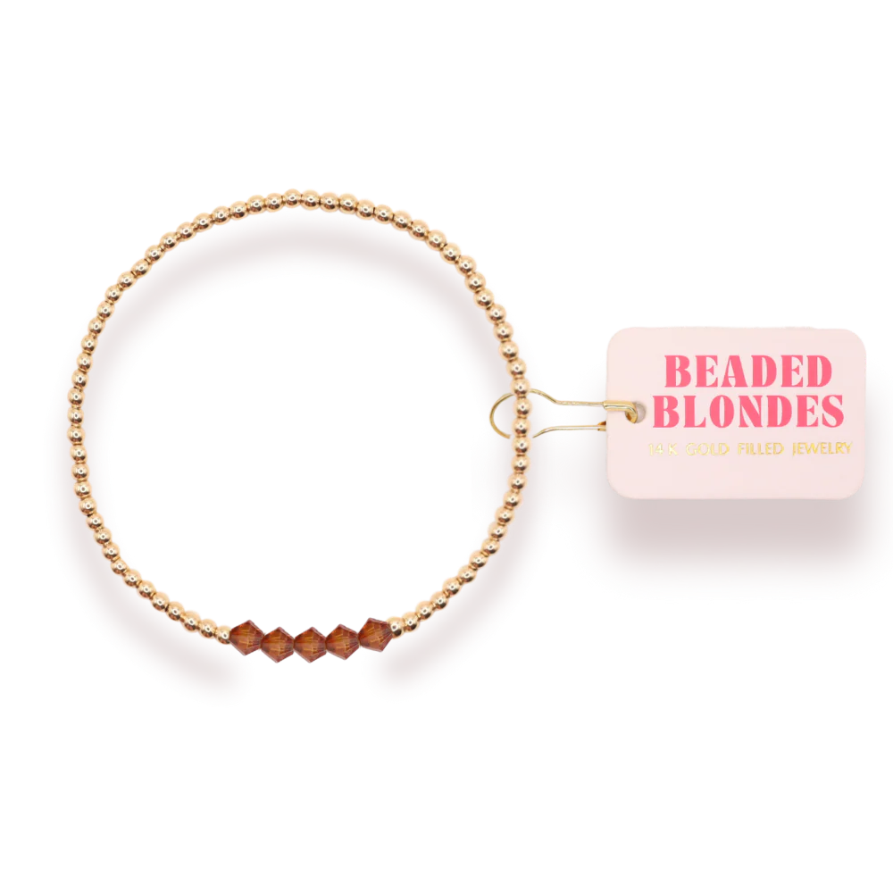 Beaded Blondes Cocoa Brown Kim Bracelet