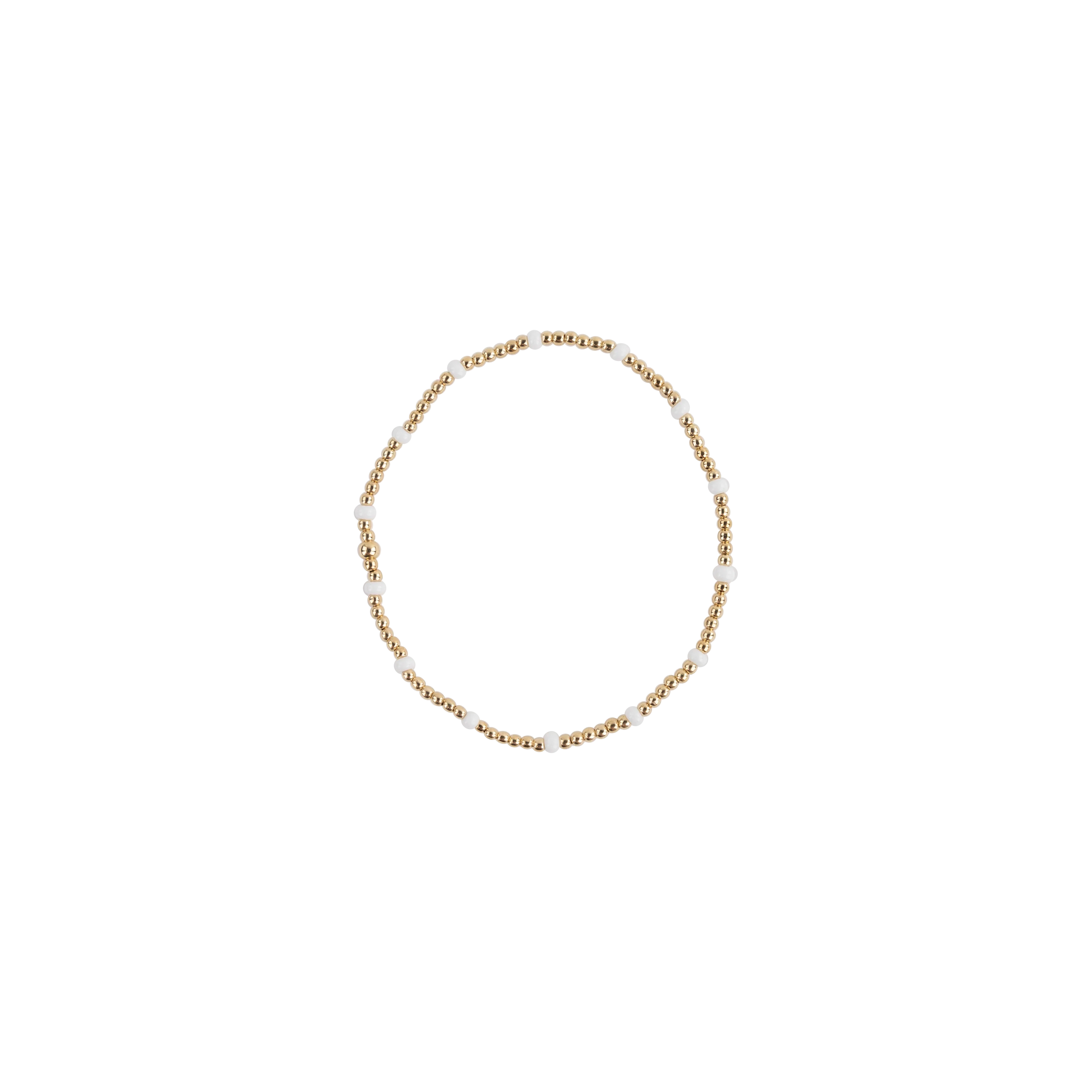 Beaded Blondes Dainty Poppi Bracelet - White