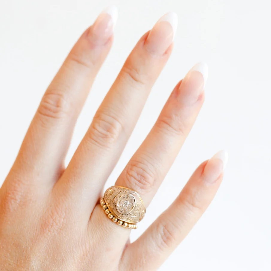 Beaded Blondes Ella Beaded Ring 2.5 mm - Gold - Image 2