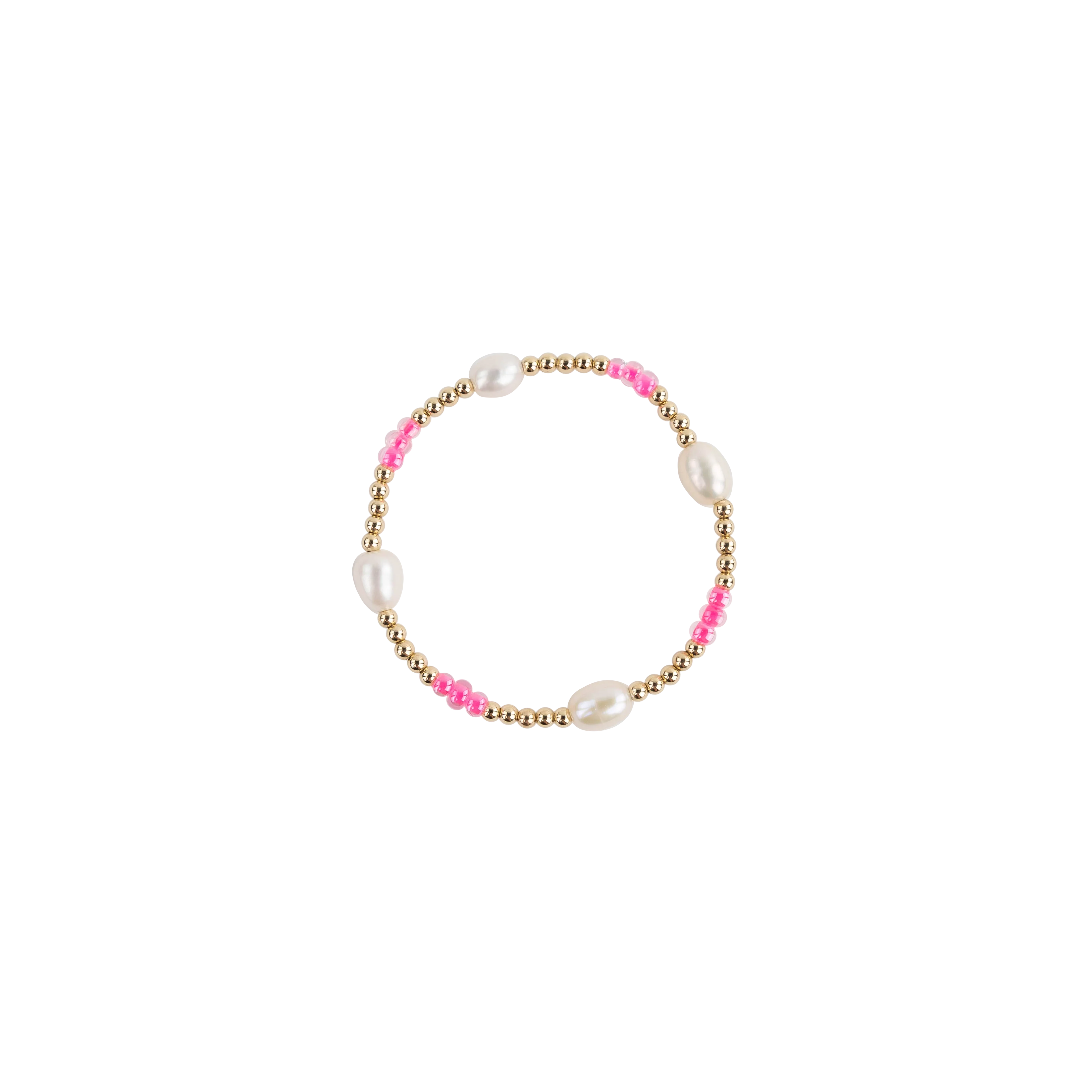 Beaded Blondes Hot Pink Pearl Poppi Bracelet