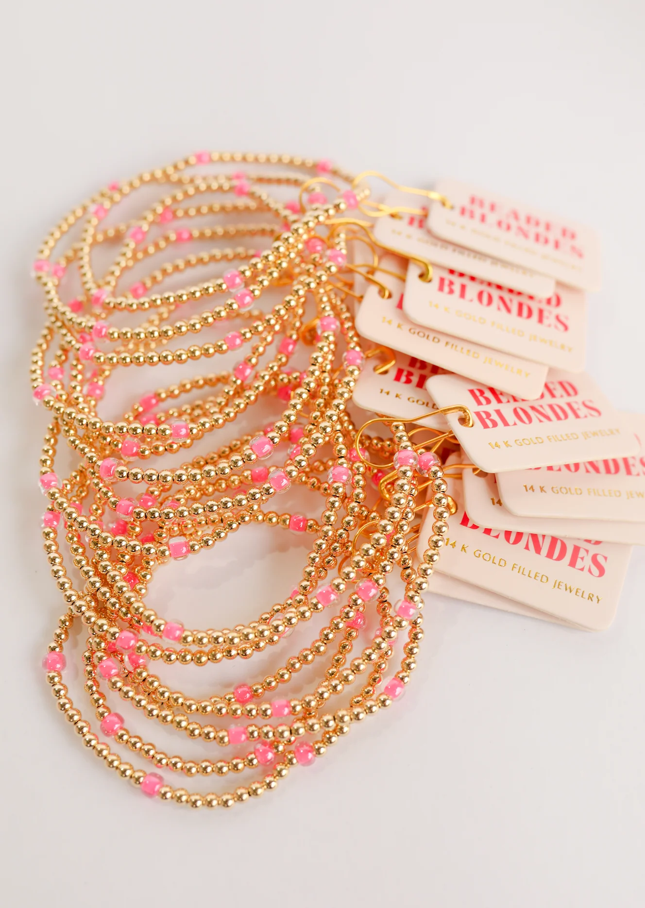 Beaded Blondes Hot Pink Poppi Bracelet - Image 2