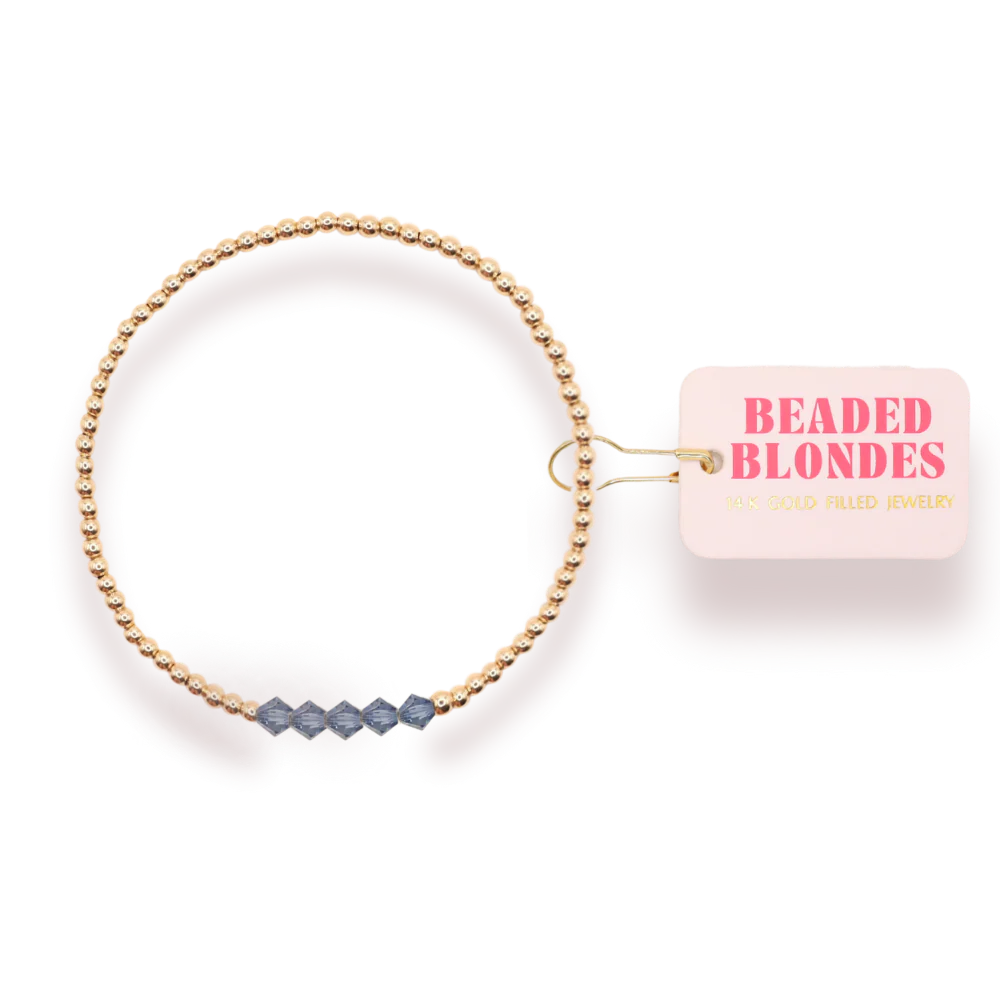 Beaded Blondes Ice Blue Kim Bracelet