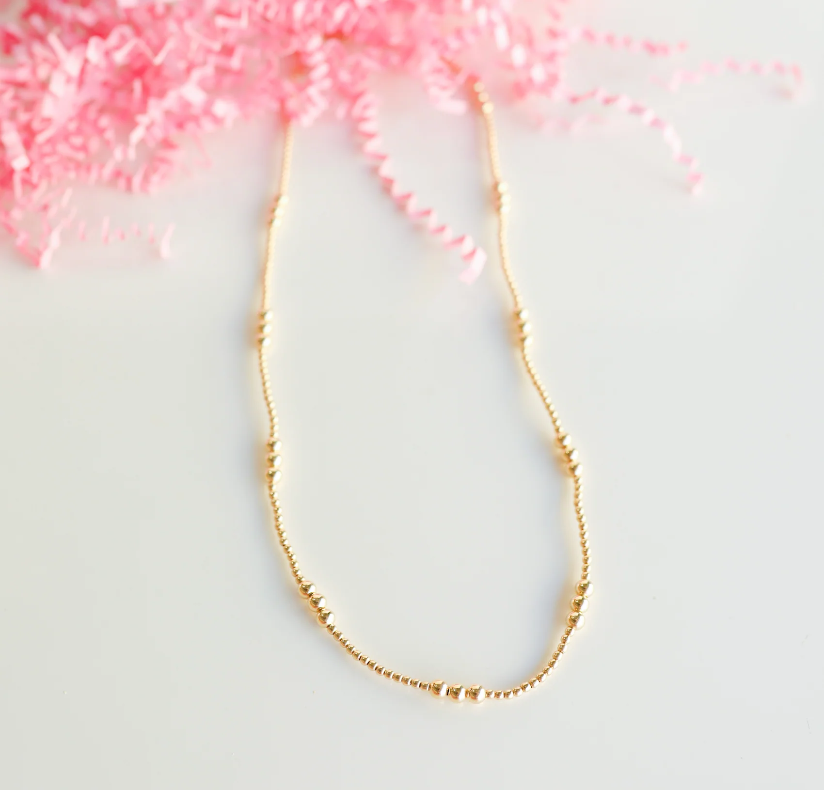 Beaded Blondes ILY 16 inch Necklace - Gold - Image 3