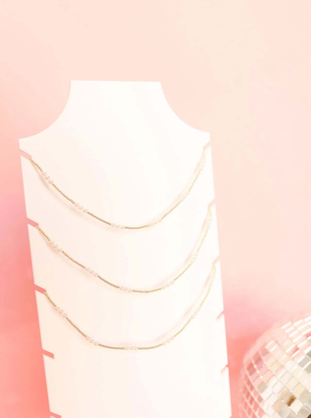 Beaded Blondes ILY Pearl 16 in Necklace - Image 3