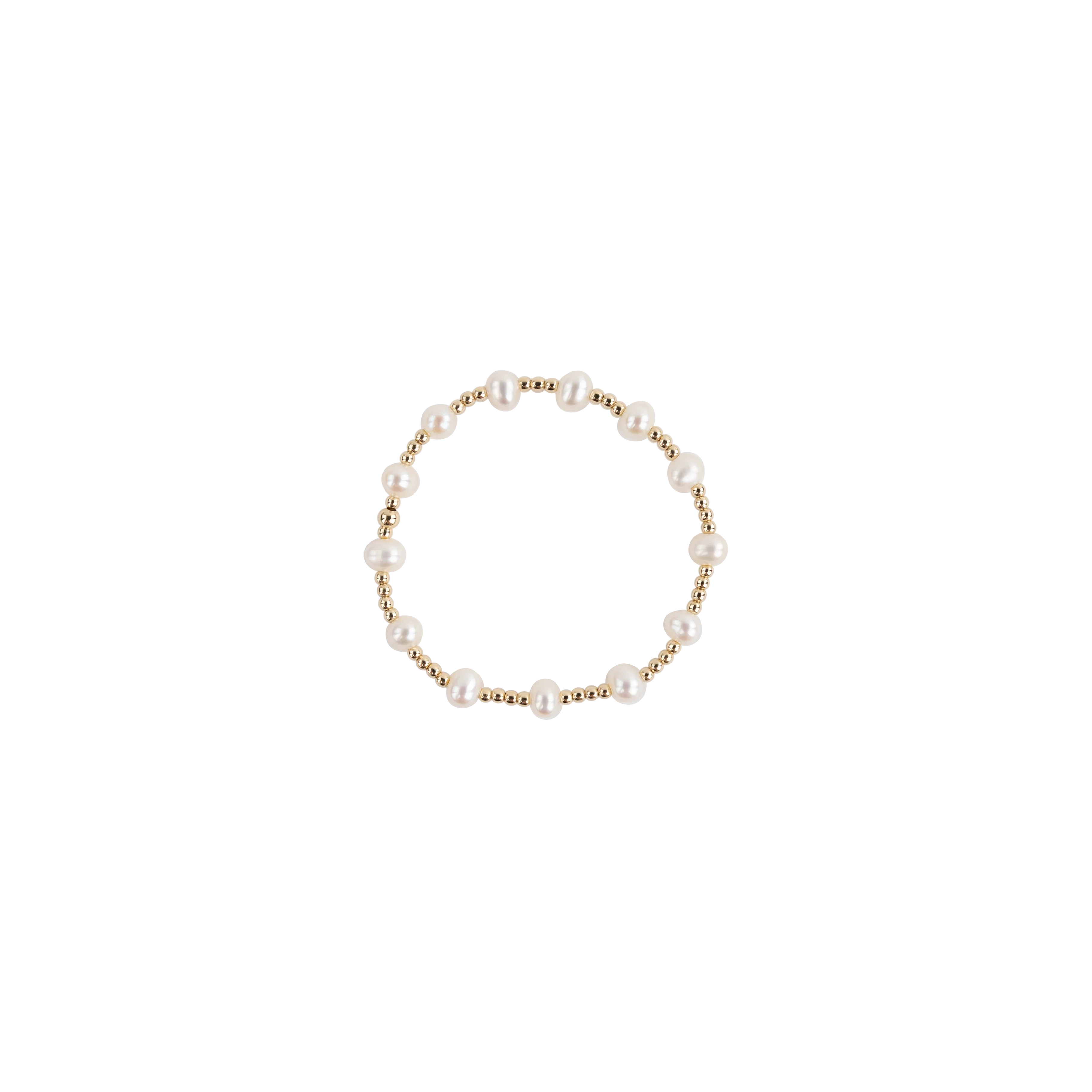 Beaded Blondes Kids Lolo Bracelet - Gold and Pearl