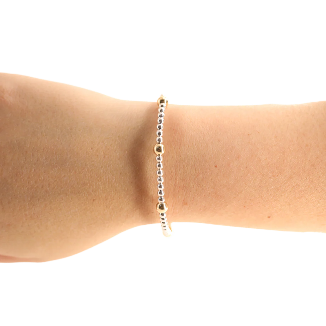 Beaded Blondes Olive Bracelet Silver w/ Gold - Image 2