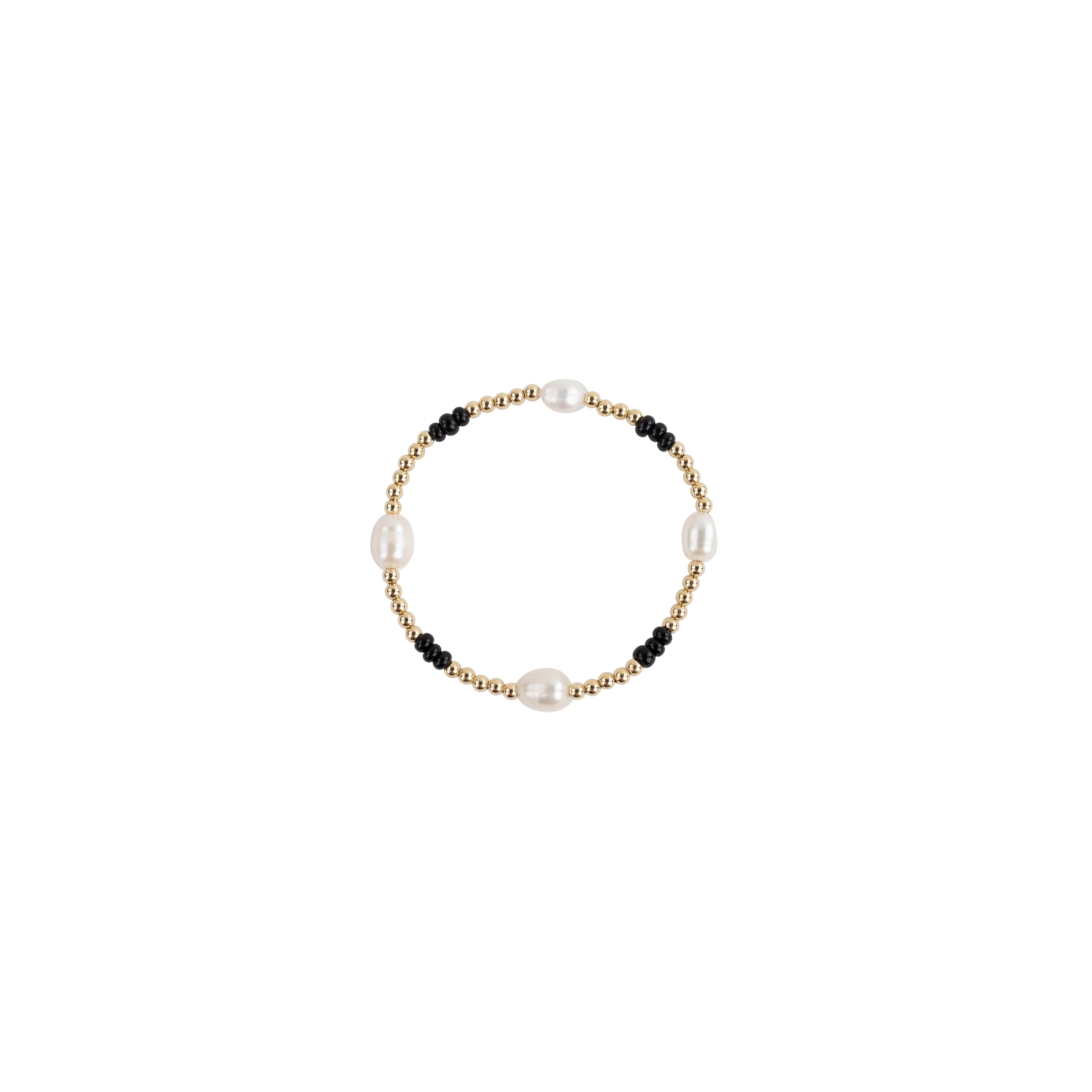 Beaded Blondes Pearl Poppi Bracelet - Black