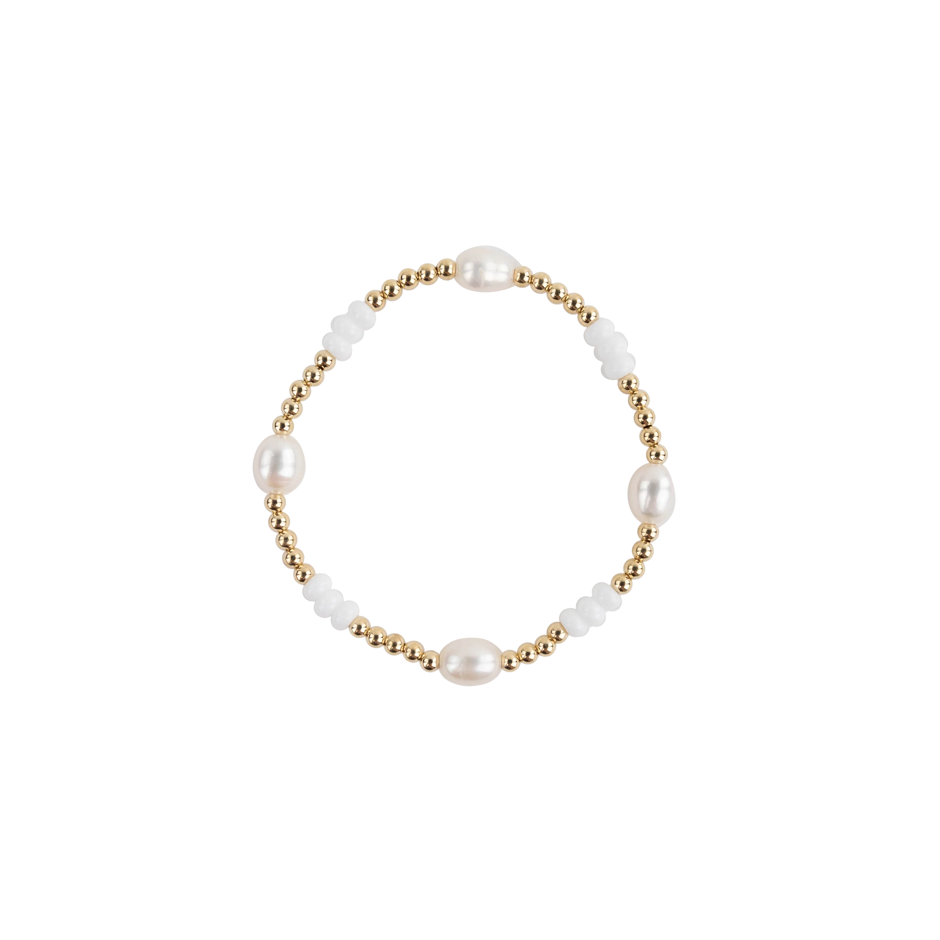Beaded Blondes Pearl Poppi Bracelet - White