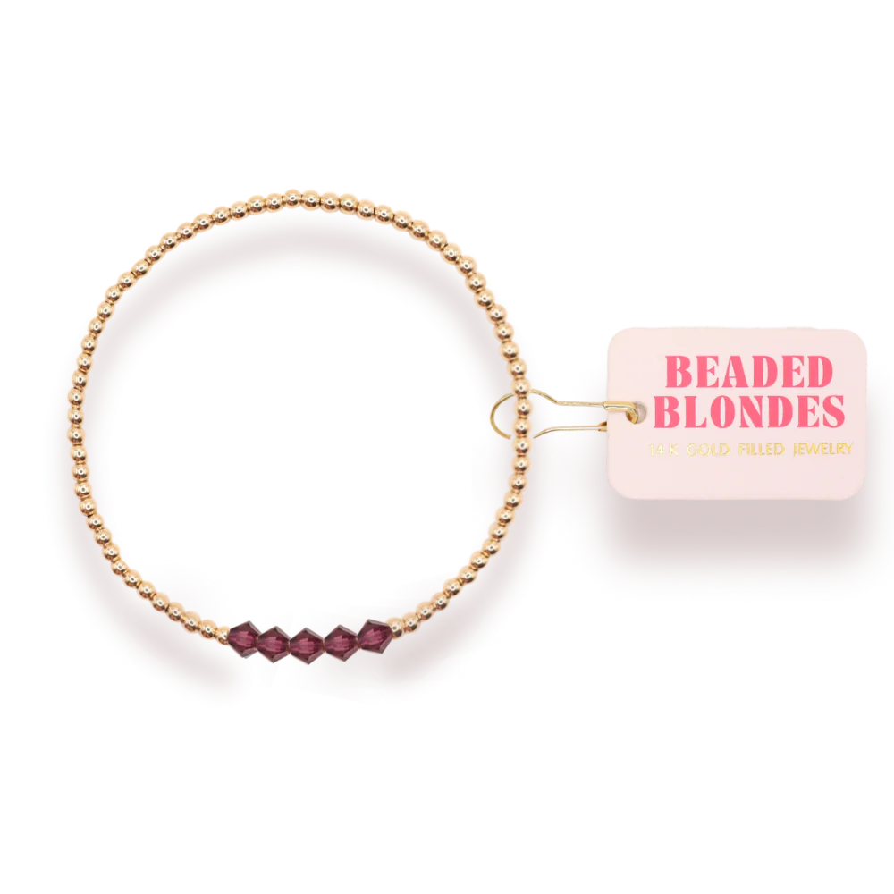 Beaded Blondes Plum Purple Kim Bracelet