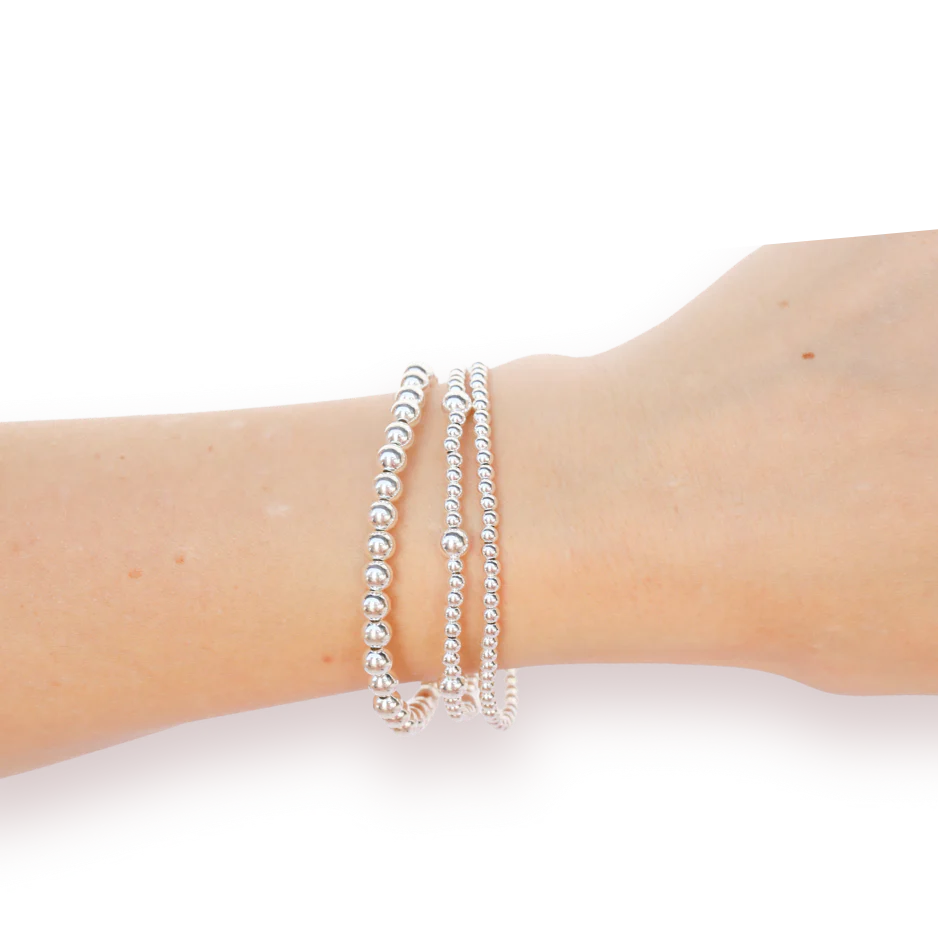 Beaded Blondes Silver Everyday Bracelet Stack - Image 2