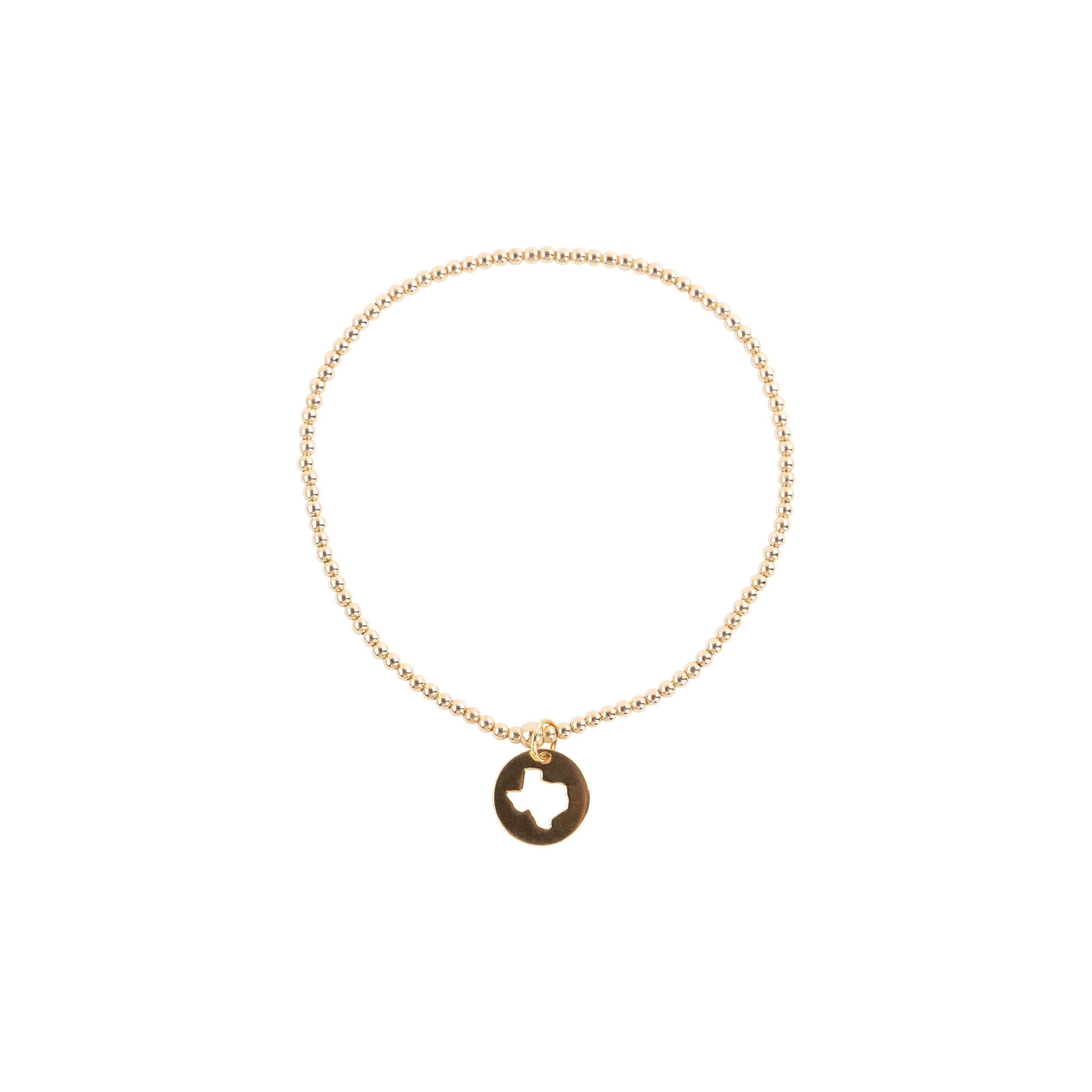 Beaded Blondes Texas Cutout Gold Charm Bracelet