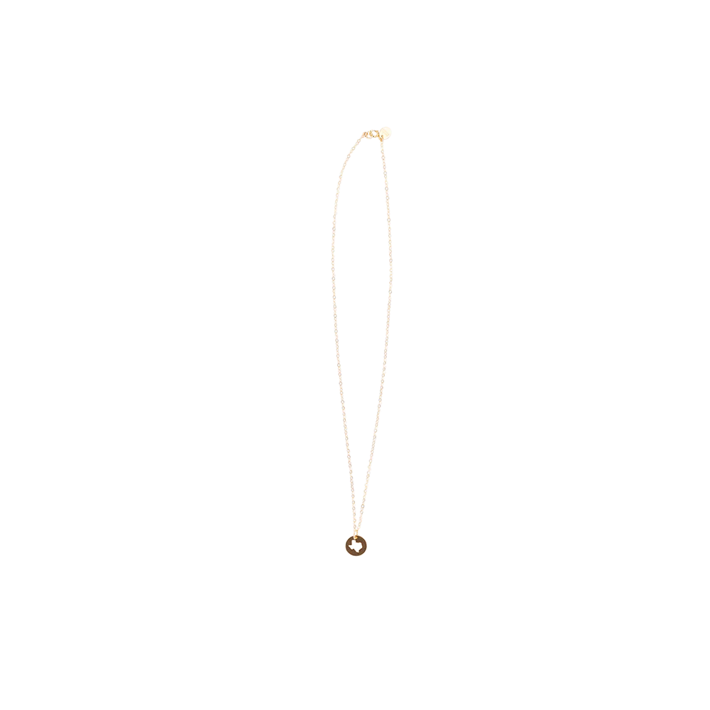 Beaded Blondes Texas Cutout Gold Charm Necklace - Image 2