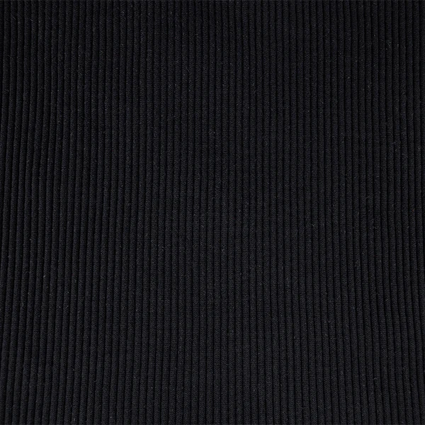 Black Ribbed Short Sleeve Crop Top - Image 3